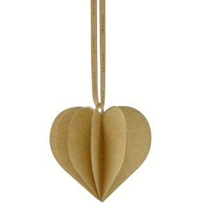 blomus KAZARY Ornament Herz 4er Set 7 cm, Tan