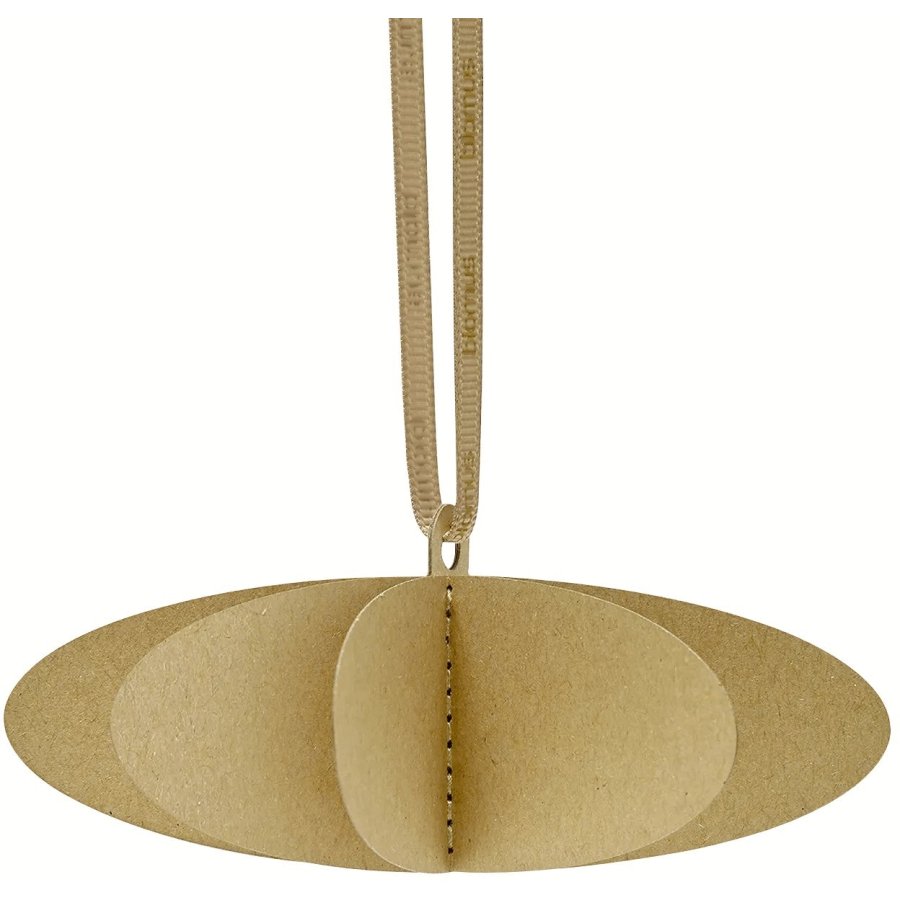 blomus KAZARY Ornament Ellipse 4er Set 12 cm, Tan