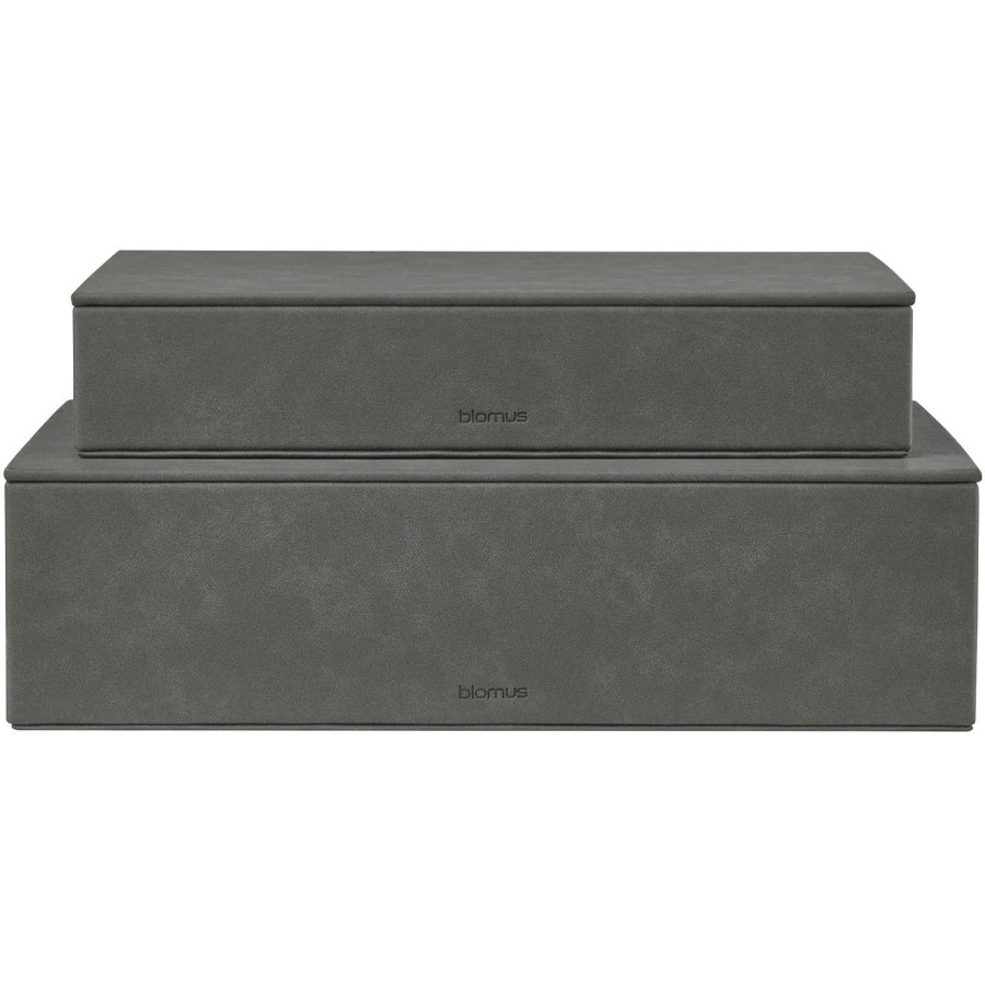 blomus SAHLA Aufbewahrungsbox 2er Set 40x30 cm, Pewter