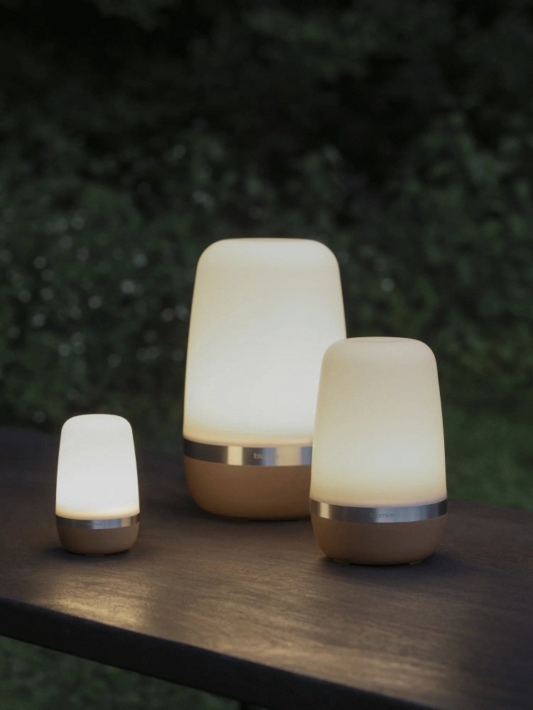 blomus SPIRIT Akku-Au&szlig;enlampe LED H15 cm, Mokka-Mousse