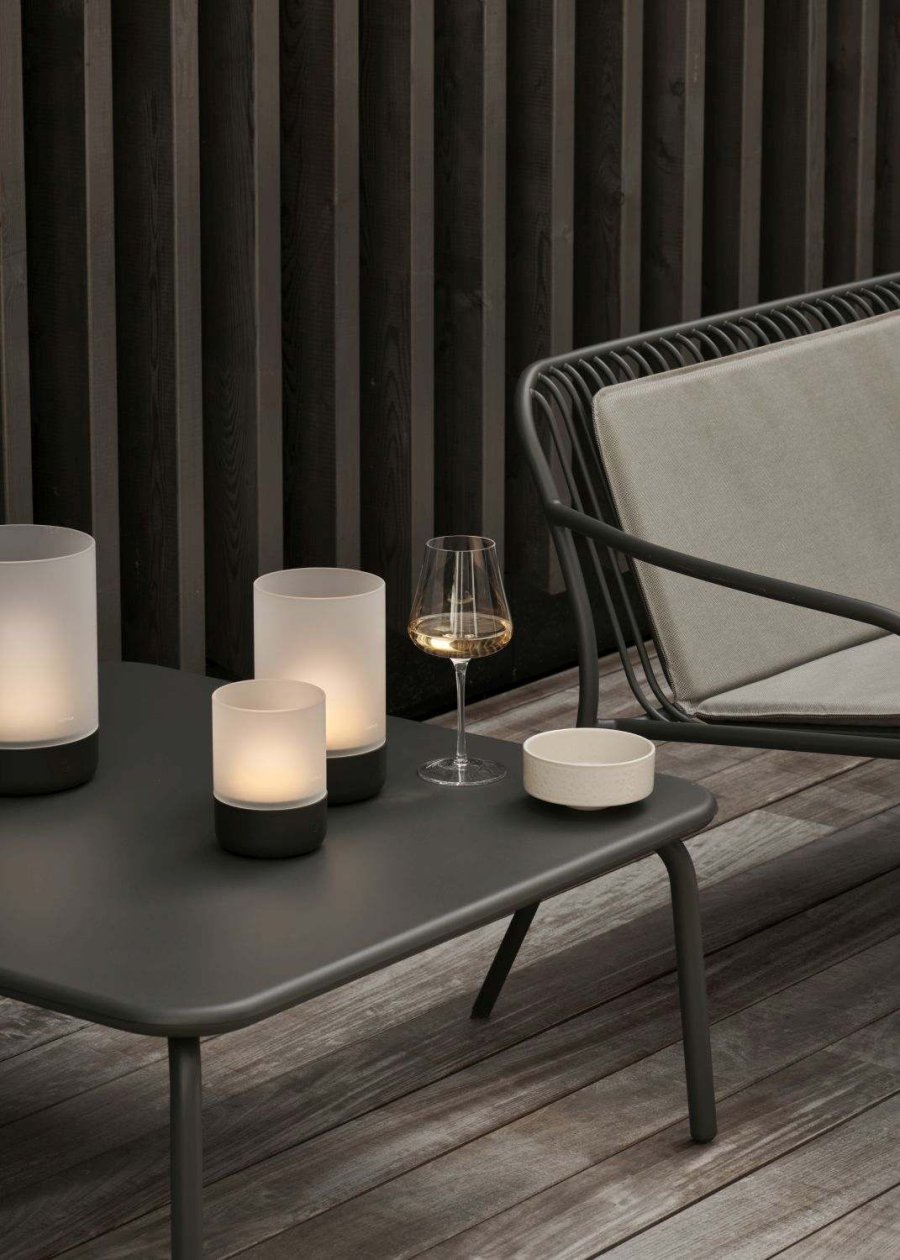 blomus CALMA Akku-Tischlampe LED H13 cm, Granite Gray