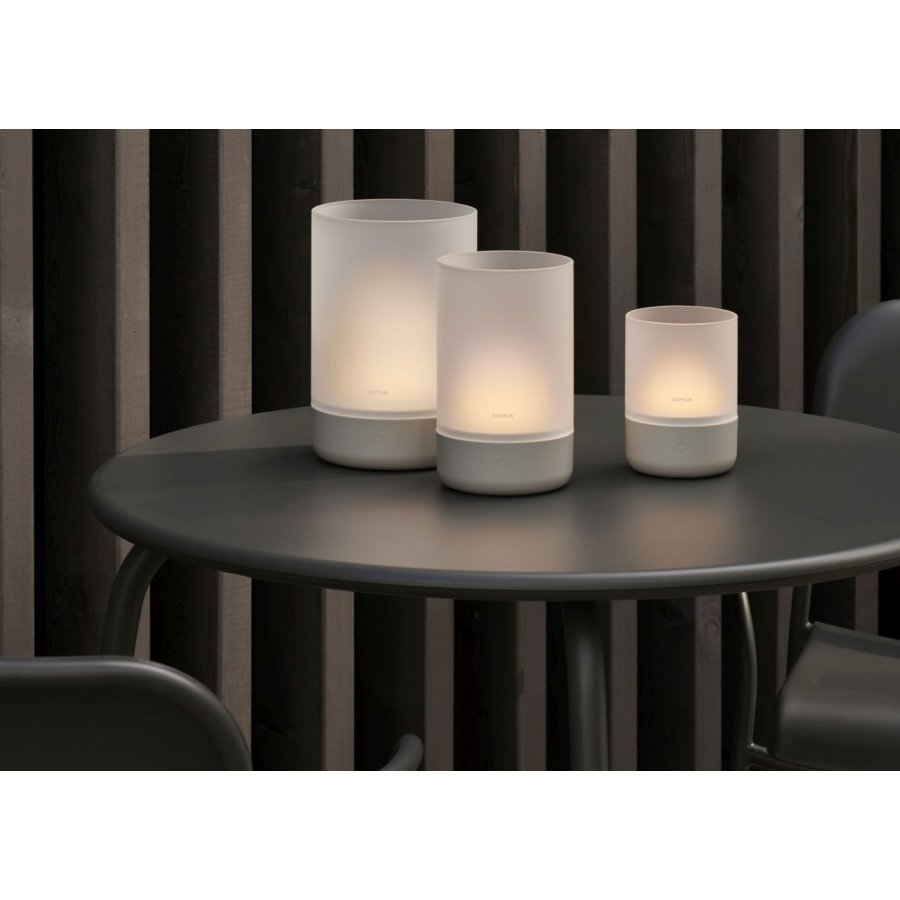 blomus CALMA Akku-Tischlampe LED H19 cm, Silk Gray