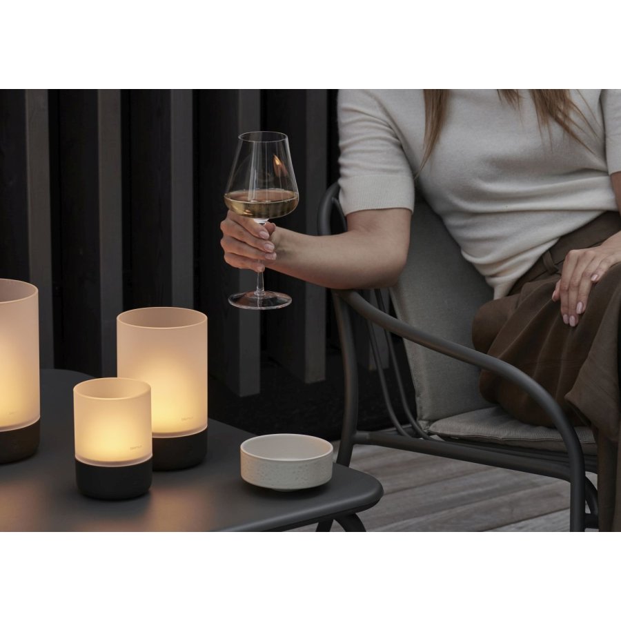 blomus CALMA Akku-Tischlampe LED H19 cm, Granite Gray