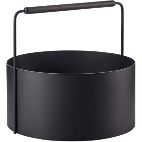 blomus ASHI Holzkorb H42 cm, Schwarz
