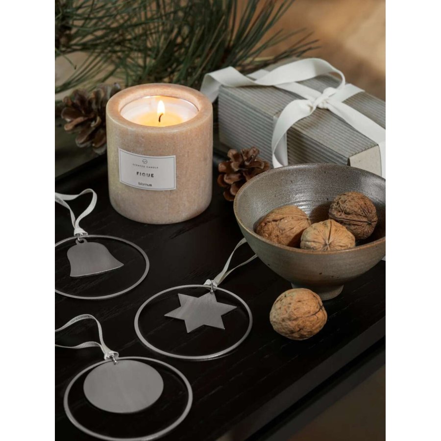 Blomus KITAI Weihnachtskugel 4er Set 8 cm, Silber