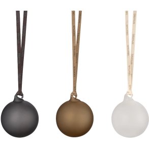 blomus JUHLA Weihnachtskugel 6er Set, Klar/Coffee/Smoke