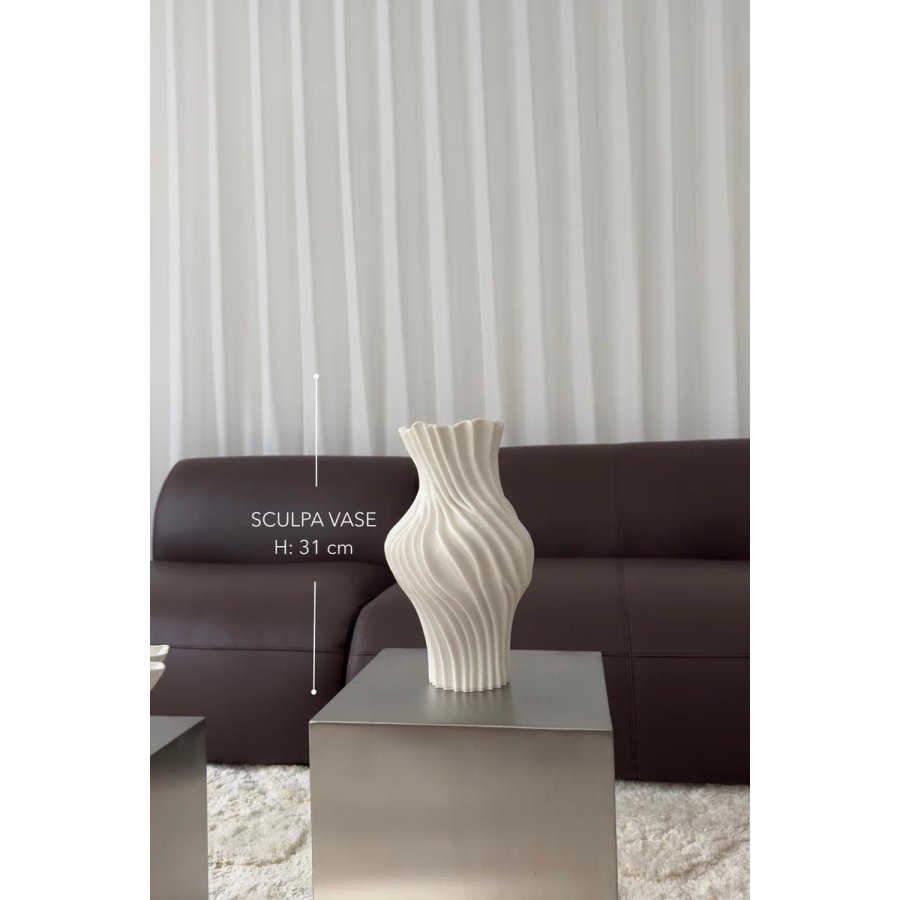 BLOOM OBJECTS Sculpa Vase H31 cm, Wei&szlig;