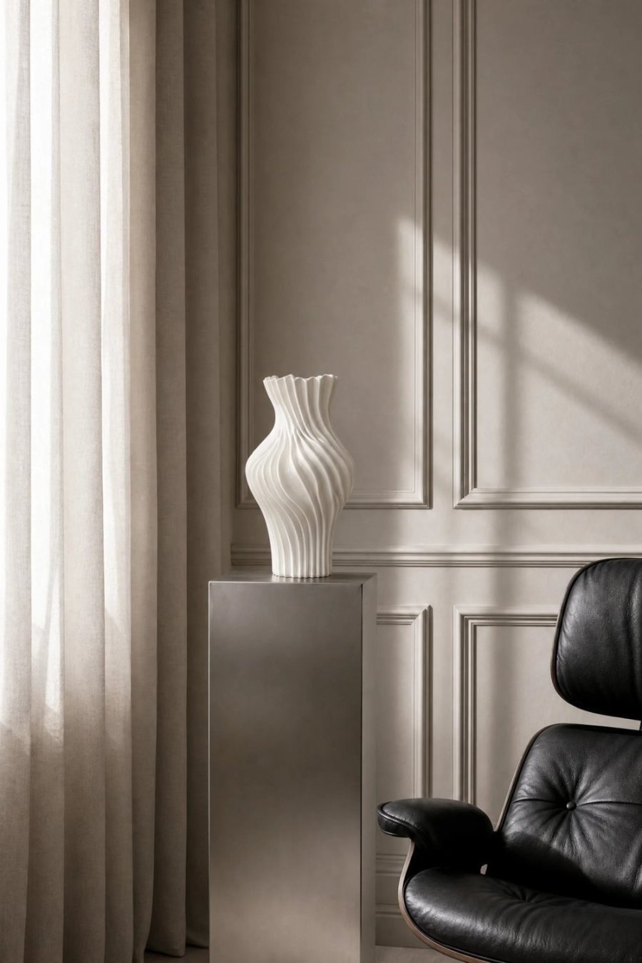 BLOOM OBJECTS Sculpa Vase H31 cm, Wei&szlig;
