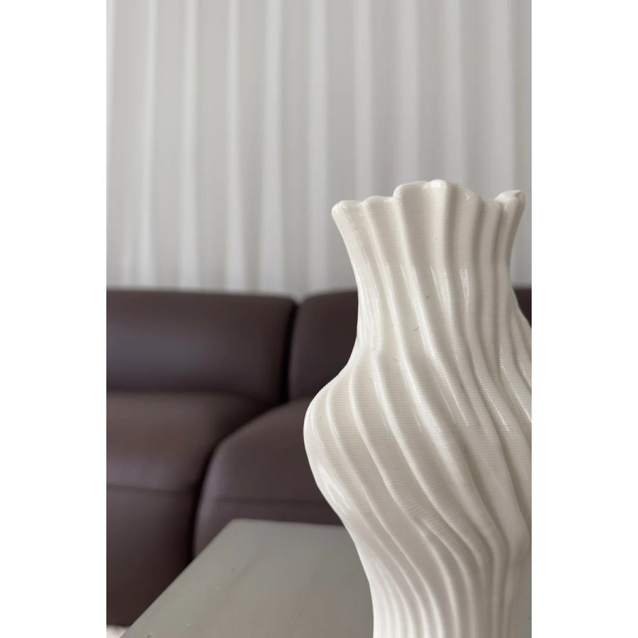 BLOOM OBJECTS Sculpa Vase H19 cm, Wei&szlig;