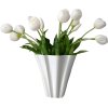 BLOOM OBJECTS Kunstige Fyldte Tulipaner Buket 3 Bundter 40 cm, Hvid