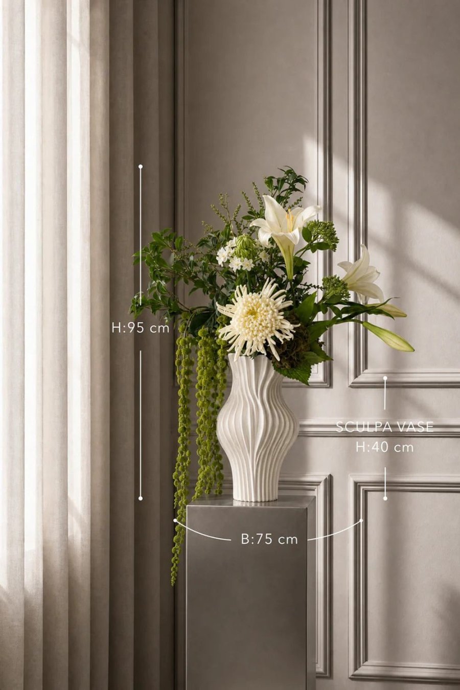BLOOM OBJECTS Sculptural Serenity Buket 95 cm