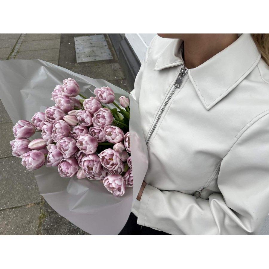 BLOOM OBJECTS Knstliche Tulpen Gefllter Strau 40 cm, Lila