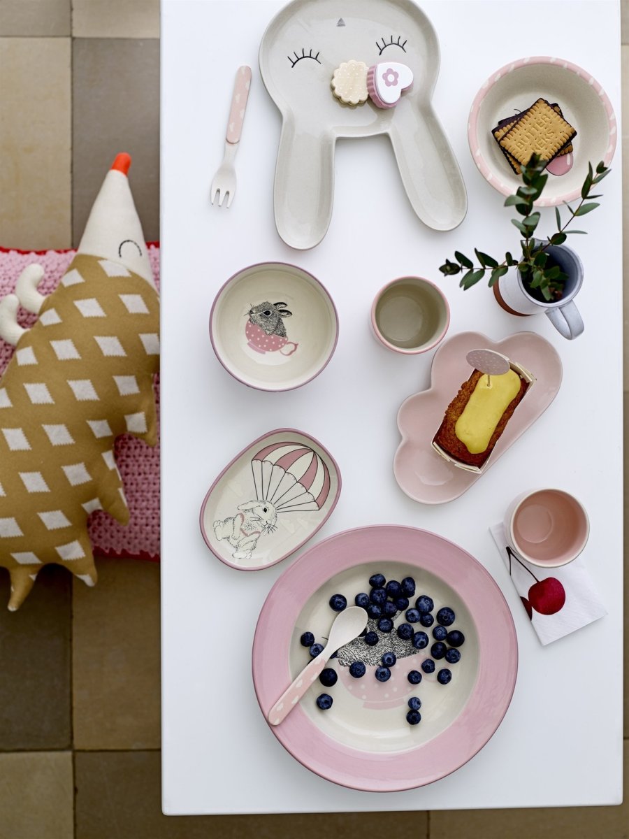 Bloomingville Smilla Tallerken 24 cm , Hvid kanin