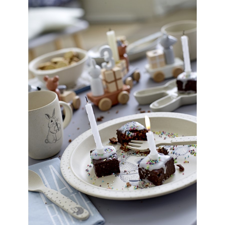 Bloomingville Smilla Tallerken 24 cm , Hvid kanin