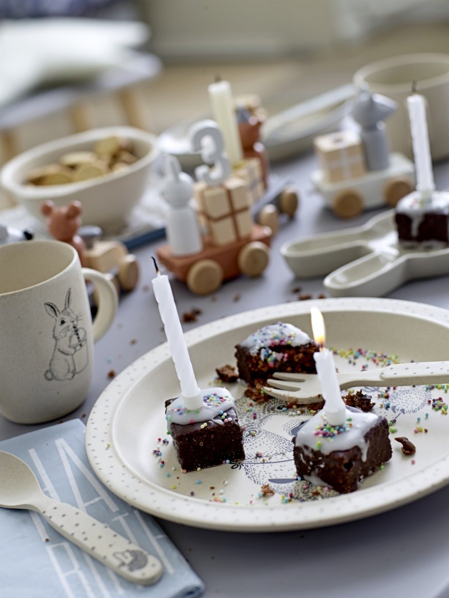 Bloomingville Smilla Tallerken 24 cm , Hvid kanin