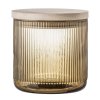 Bloomingville Krukke m. Lg 12 cm, Brun Glas
