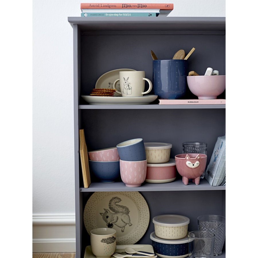 Bloomingville Kop & Tallerken, Hvid Stent�j