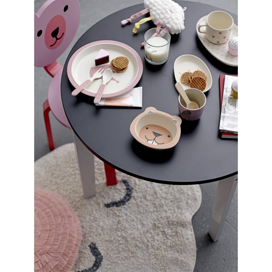 Bloomingville Princess Tallerken 3 stk, Rosa Bambus melamin