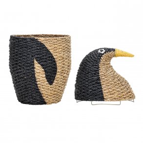 Bloomingville Mini Pingvin Kurv m. låg 37 cm, Bankuan Græs