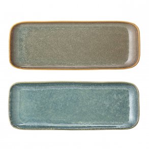 Bloomingville Aime Teller 2er Set 25,5 cm, Braun/Gr&uuml;n