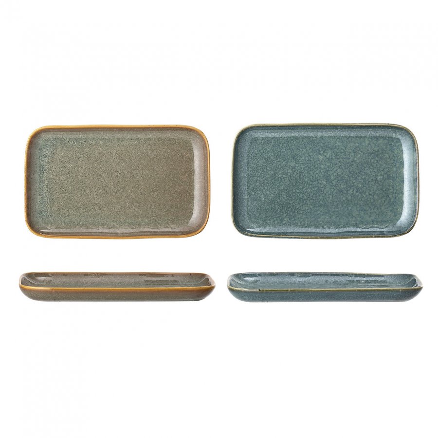 Bloomingville Aime Tallerken 2 stk, brun/gr�n