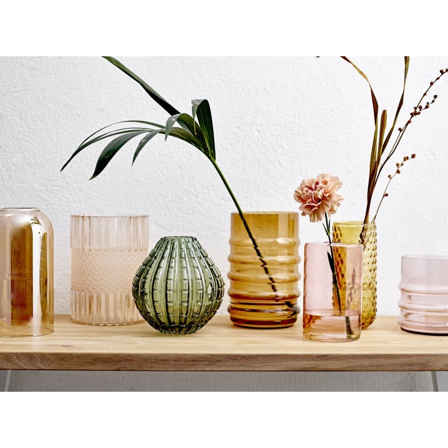 Bloomingville Vase 19 cm, Brun Glas