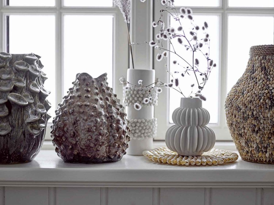 Bloomingville Halfdan Vase H14 cm, Hvid