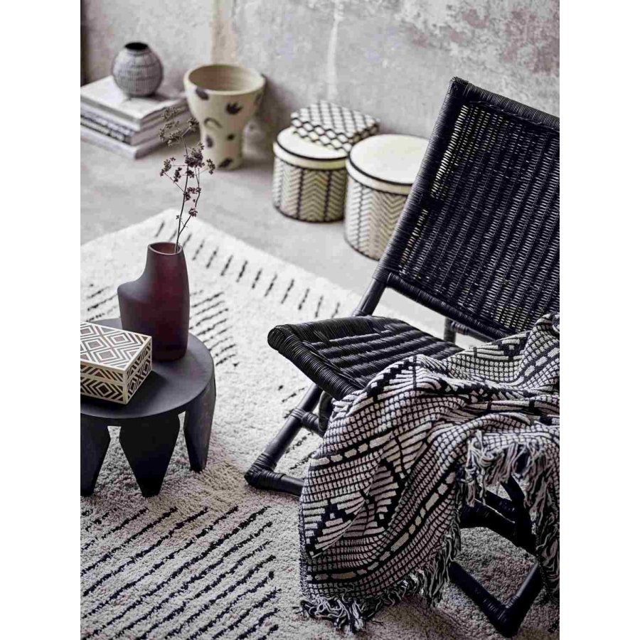 Bloomingville Gutte Decke 130x160 cm, Schwarz