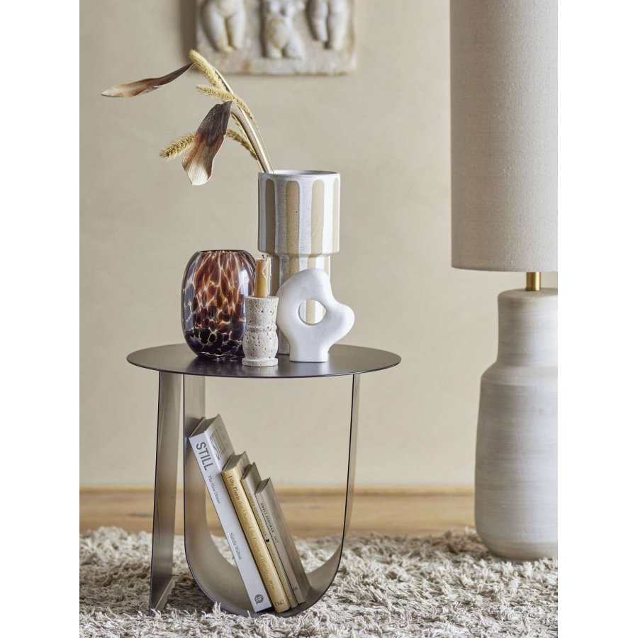 Bloomingville Ilise Lysestage H10 cm, Travertin
