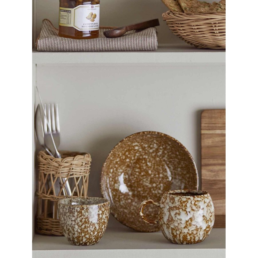 Bloomingville Paula Sk�l �16 cm, Brun/Hvid