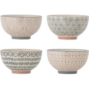 Bloomingville C&eacute;cile Sk�l 4 stk. �13,5 cm, Multi