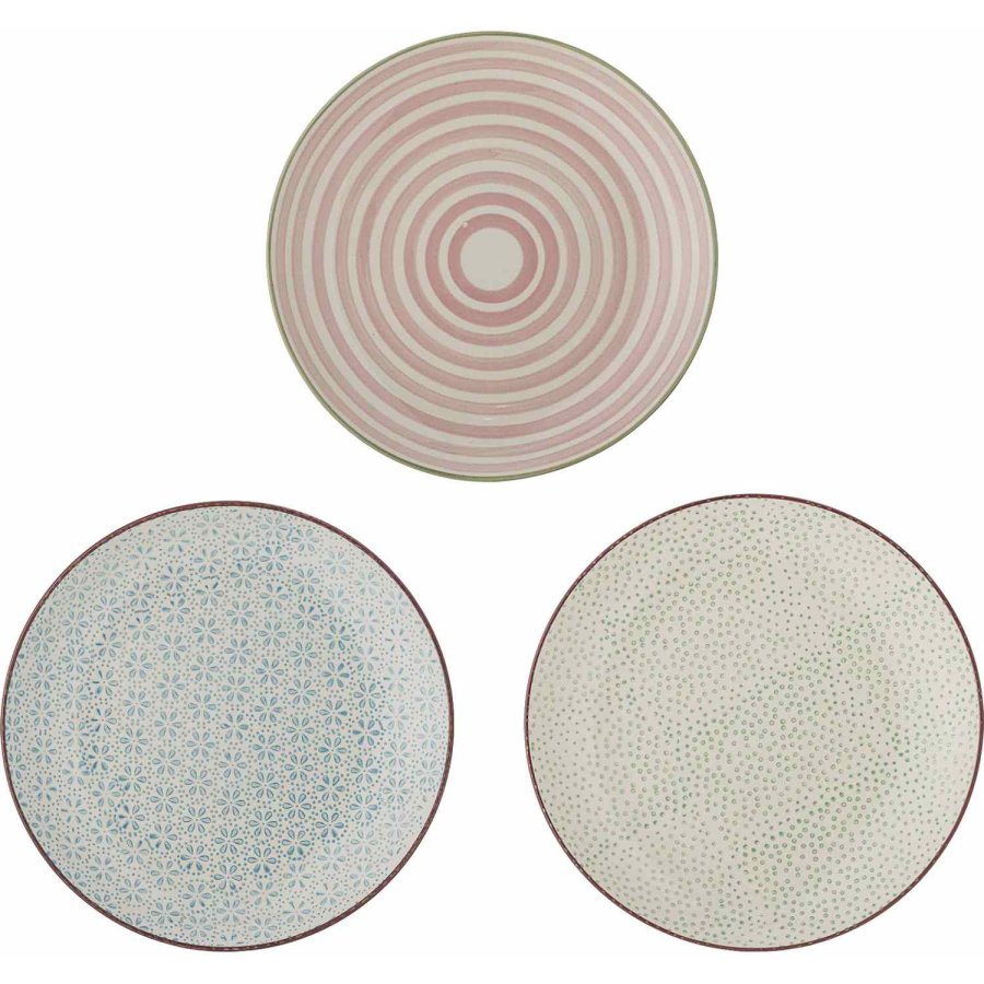 Bloomingville Patrizia Teller 3er Set 20 cm, Multi