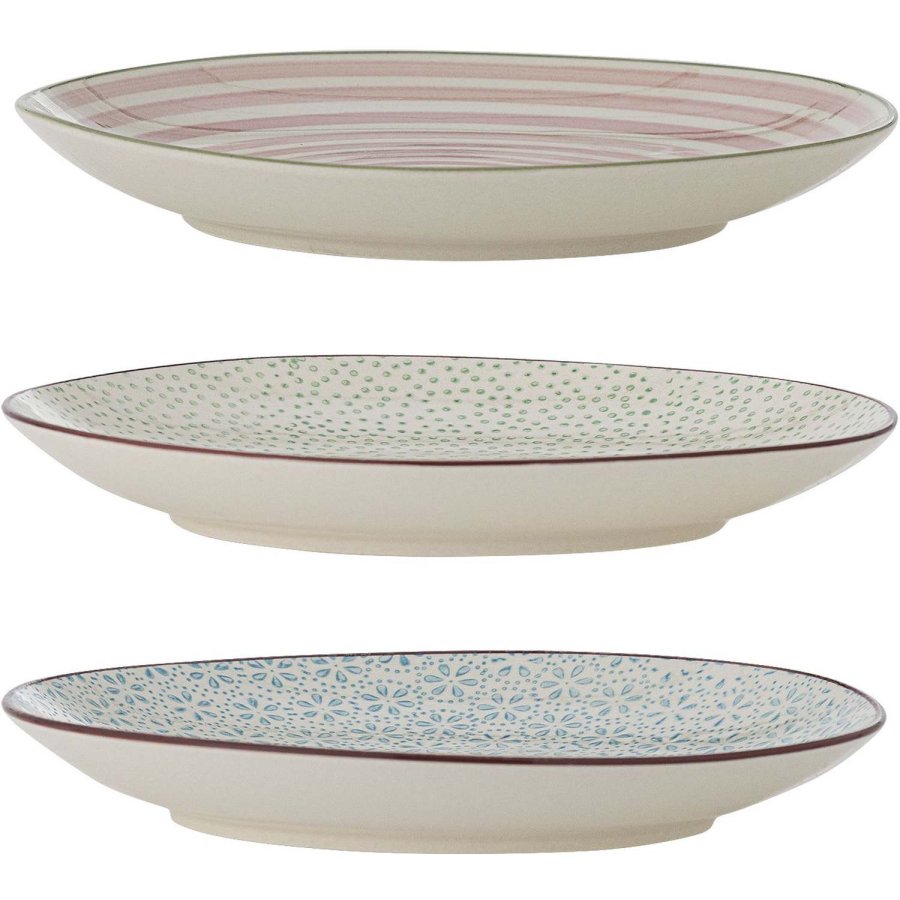 Bloomingville Patrizia Teller 3er Set 20 cm, Multi