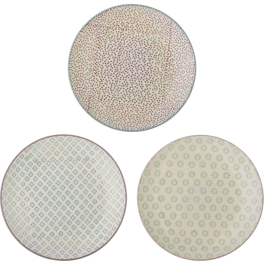 Bloomingville Patrizia Bord 3-delige set 25 cm, Multi