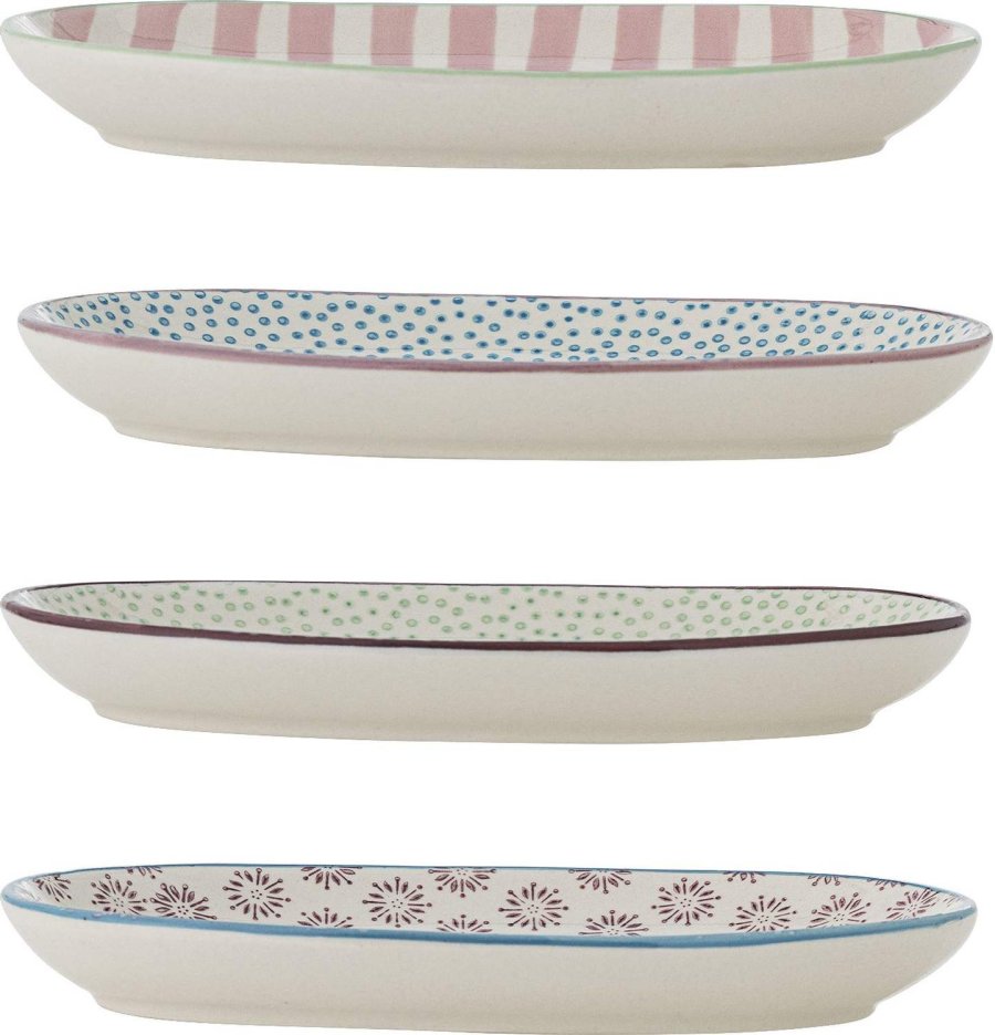 Bloomingville Patrizia Teller 4er Set 13x21,5 cm, Multi