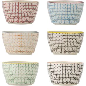 Bloomingville Carla Sk�l 6 stk. �11 cm, Multi