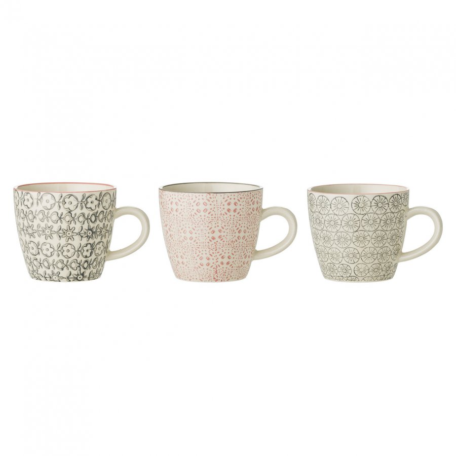 Bloomingville Cécile Tasse 3er Set 22 cl, Steingut