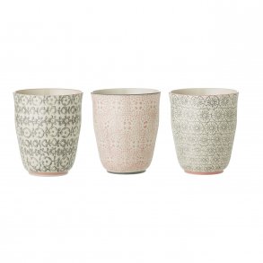 Bloomingville Ccile Tasse 3er Set 20 cl, Steingut