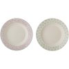 Bloomingville Patrizia Pastateller 2er Set 25 cm, Grn/Rosa