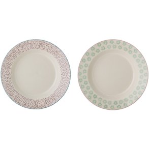 Bloomingville Patrizia Tiefer Teller 2er Set 25 cm, Multi