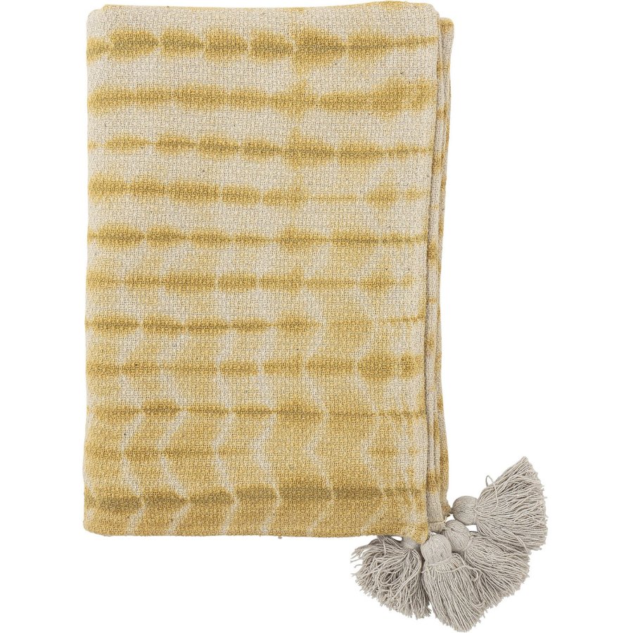 Bloomingville Decia Sengetppe 200x150 cm, Gul