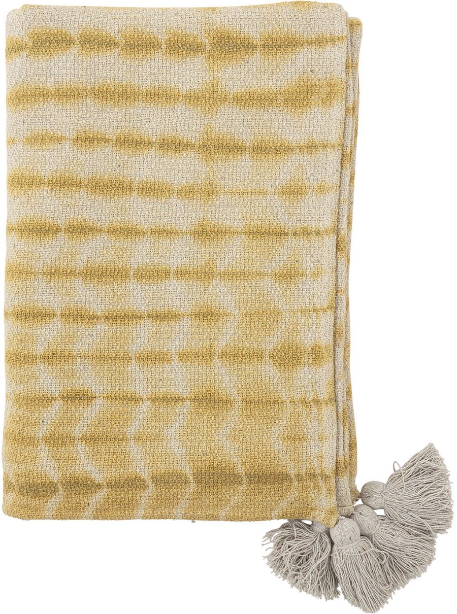 Bloomingville Decia Sengetppe 200x150 cm, Gul