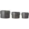 Bloomingville Clauds Urtepotteskjuler 3 stk, Sort Metal