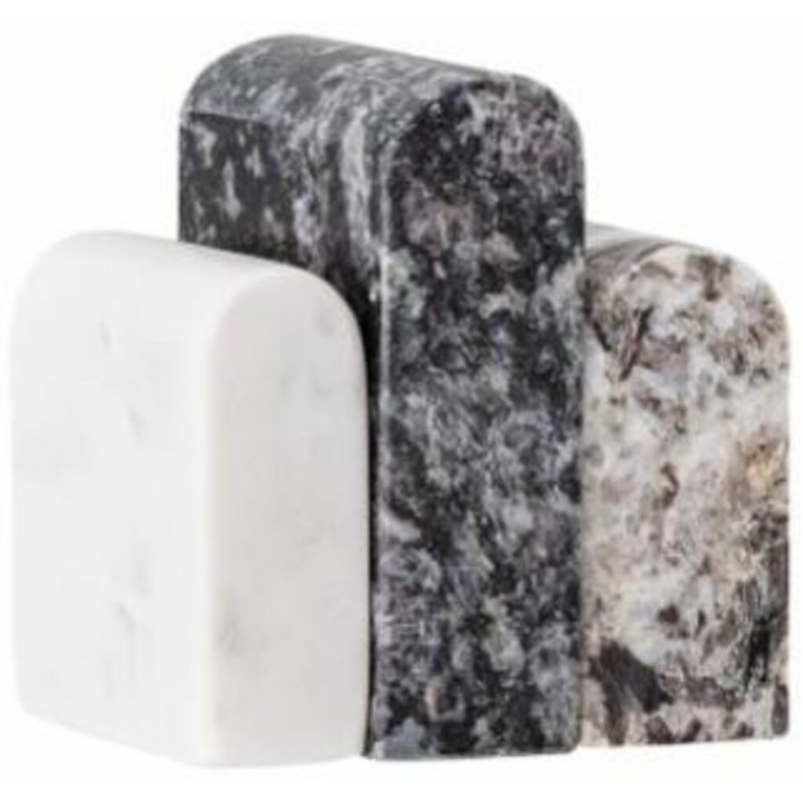 Bloomingville Cian Dekoration 9 cm, Sort Marmor