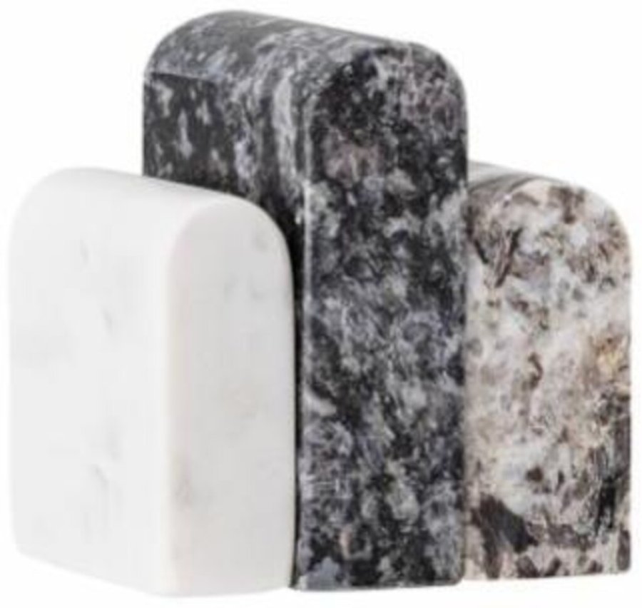 Bloomingville Cian Dekoration 9 cm, Sort Marmor