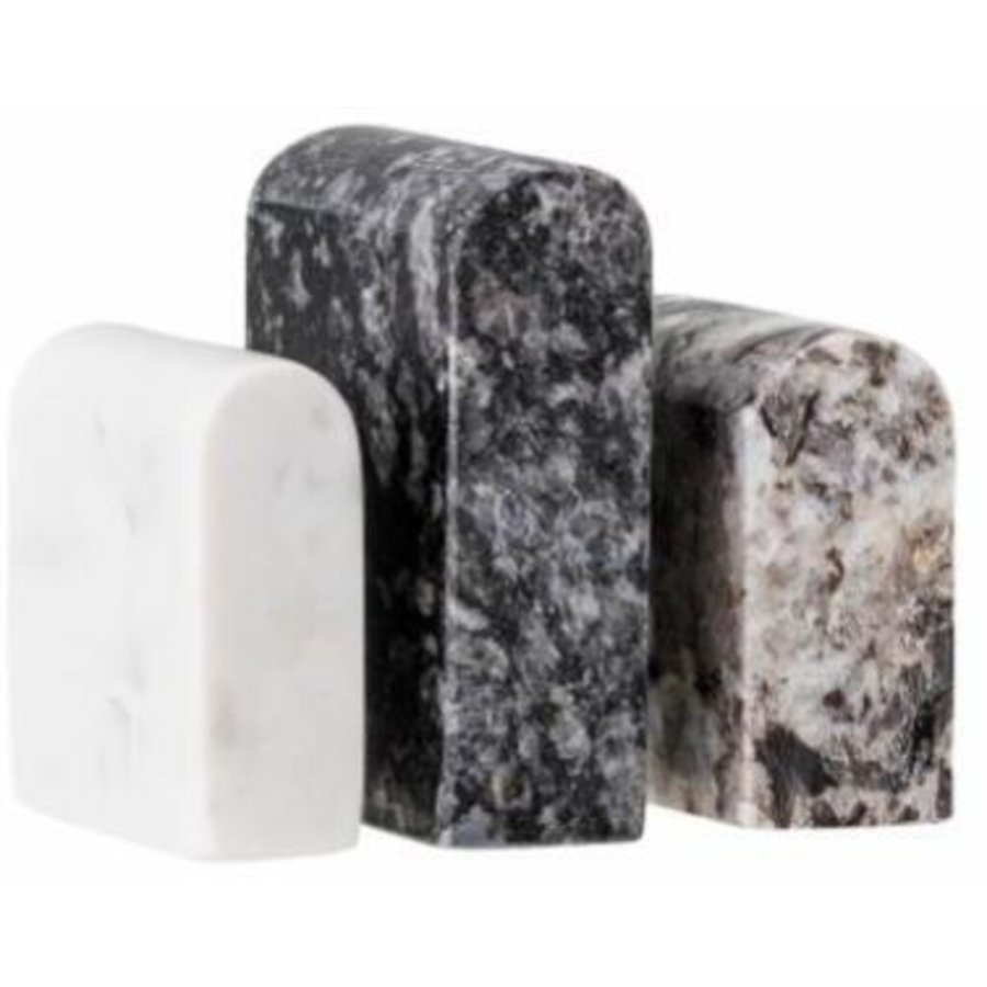 Bloomingville Cian Dekoration 9 cm, Sort Marmor