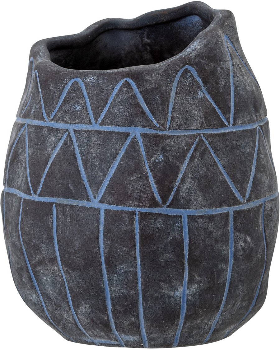 Creative Collection Ivo Deko Vase H18 cm, Blau