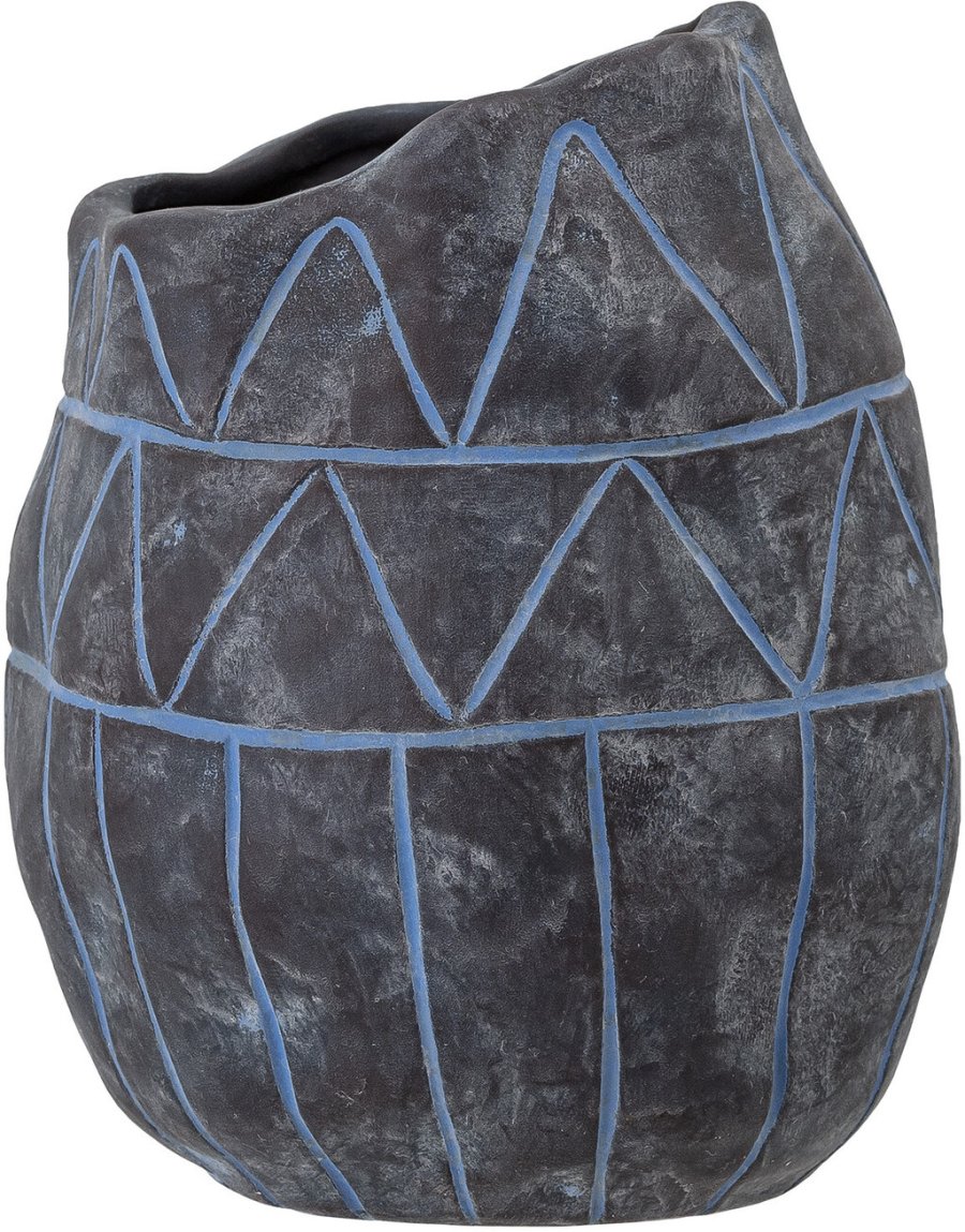 Creative Collection Ivo Deko Vase H18 cm, Blau