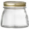 Bloomingville Soma Gef mit Deckel 10 cm, Glas/Messing
