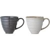 Bloomingville Masami Tasse 2er Set 35 cl, Weiß/Grau